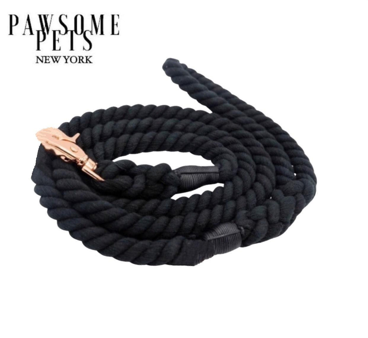Correa de cuerda Pawsome Pets New York negra, foto 4 de 5
