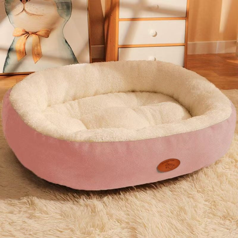 Cama ovalada transpirable para perros y gatos