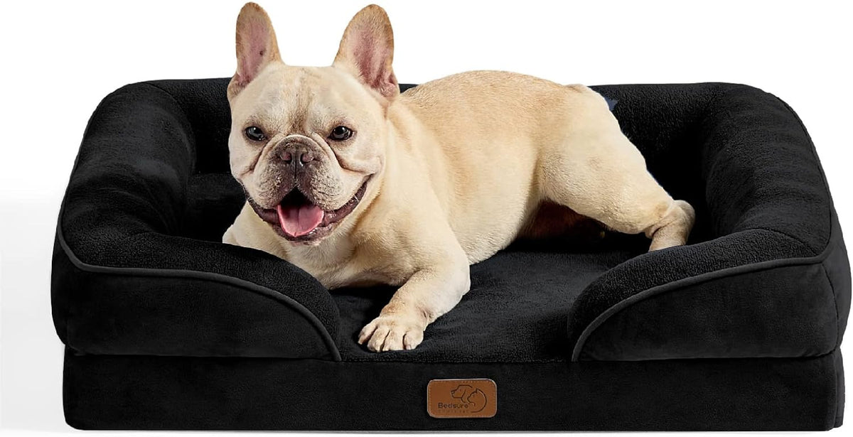 Cama cuadrada acolchada para perros
