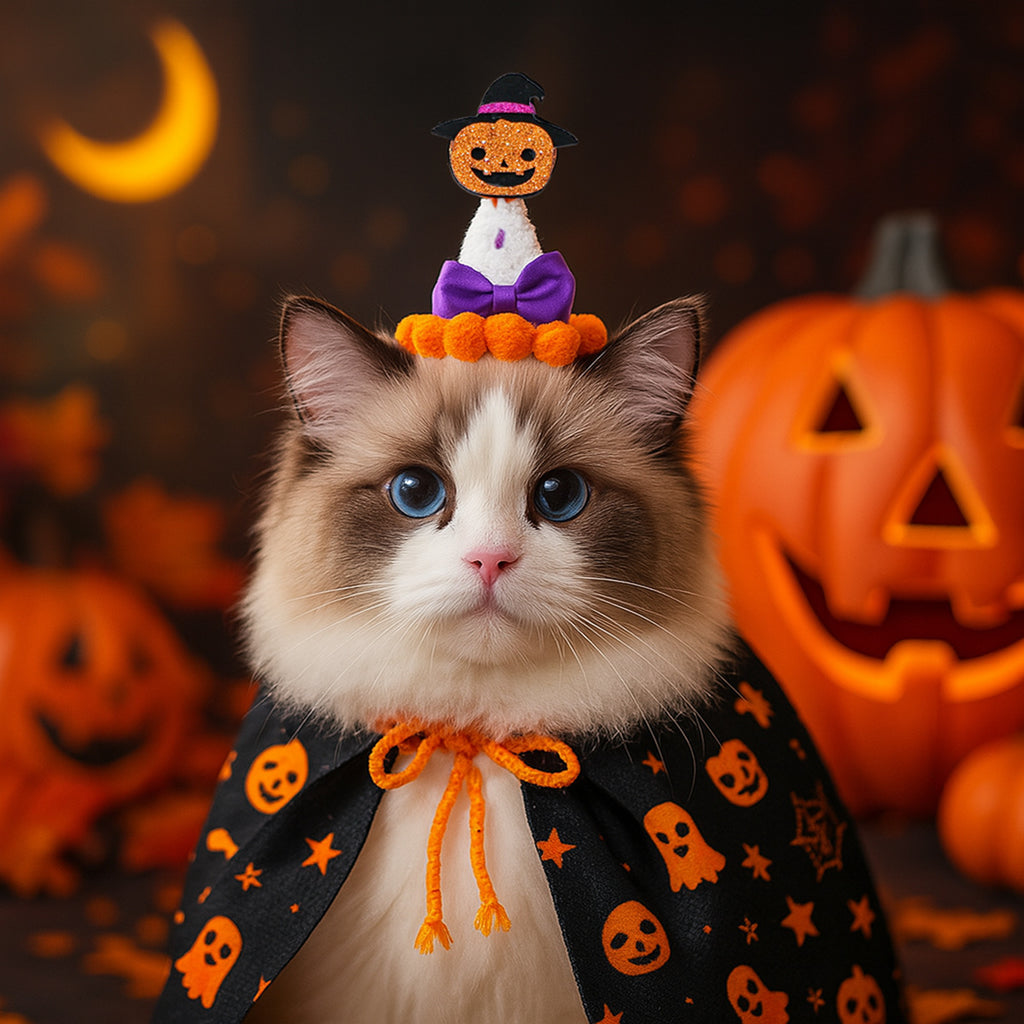 Gorro de Halloween para perros y gatos pequeños