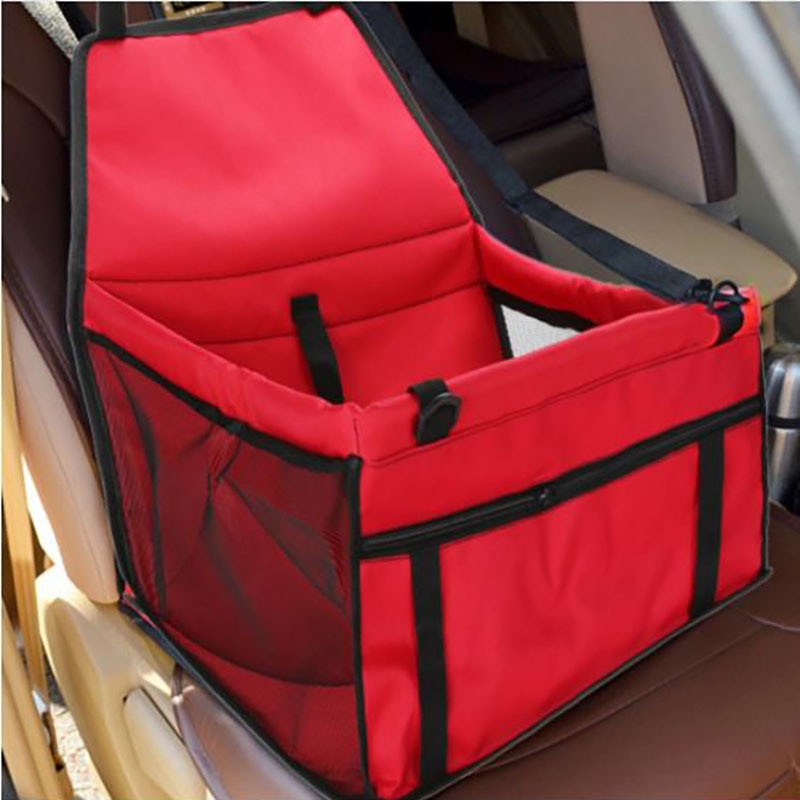 Asiento de coche plegable tipo bolsa con malla para perros y gatos, 45 x 30 x 25 cm, impermeable