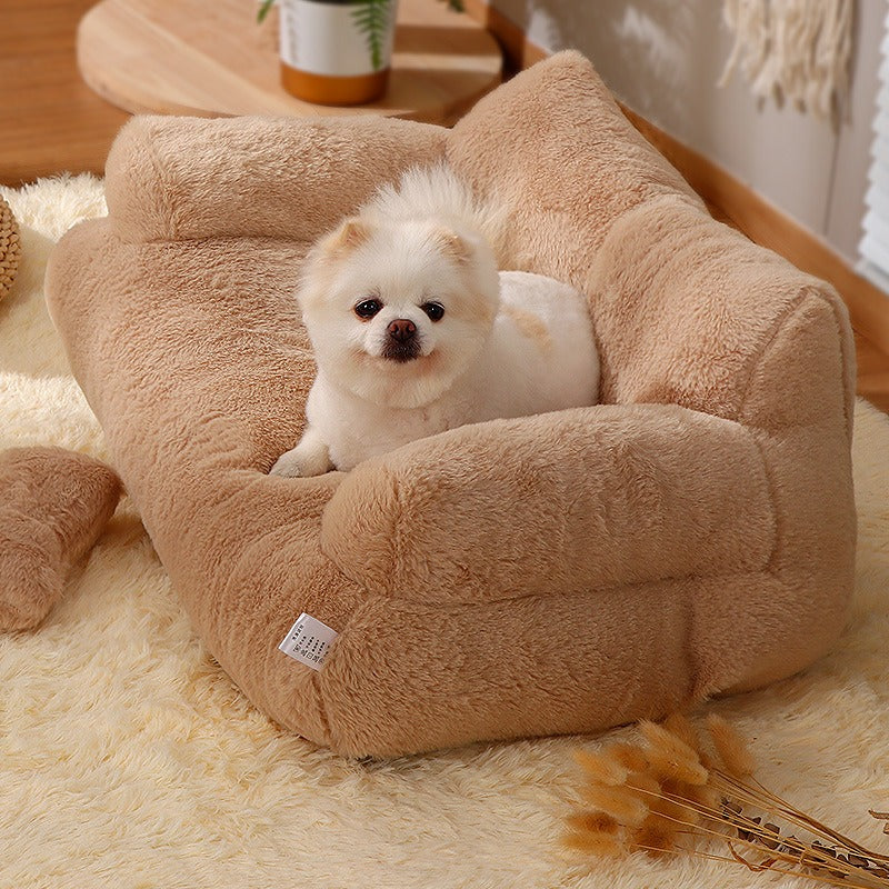 Cama sofá mullida para gatos con cojín