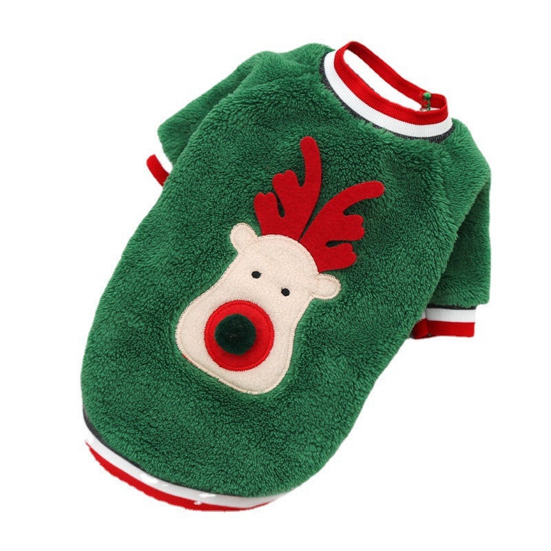 Jersey navideño de forro polar para perros y gatos