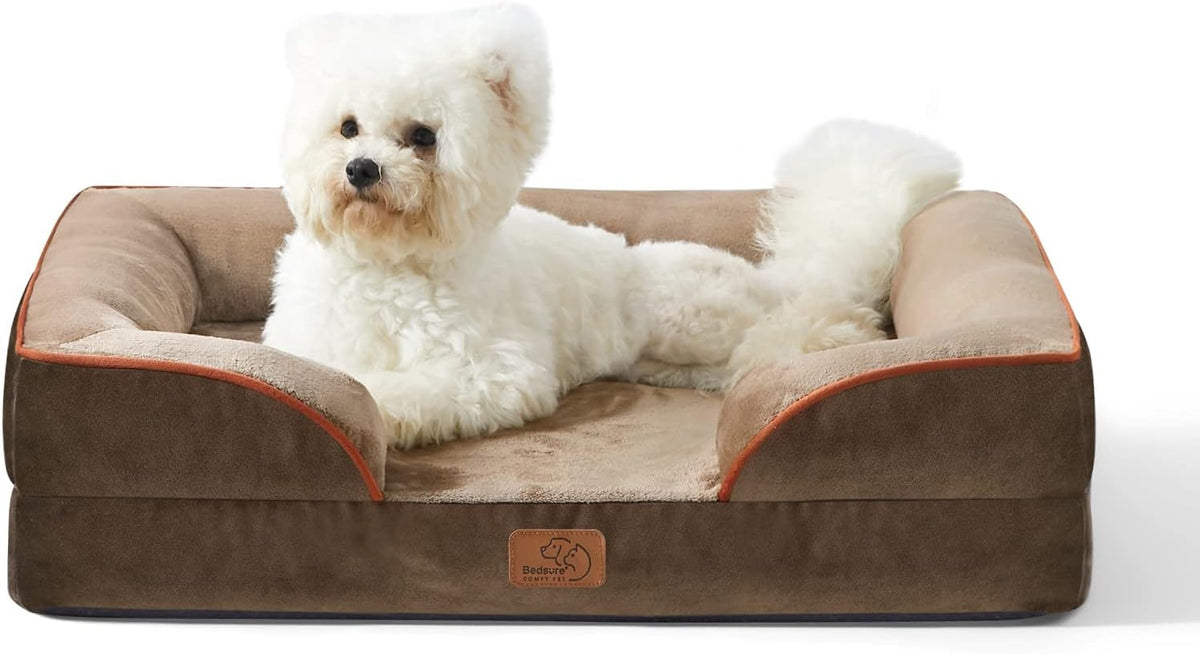 Cama cuadrada acolchada para perros