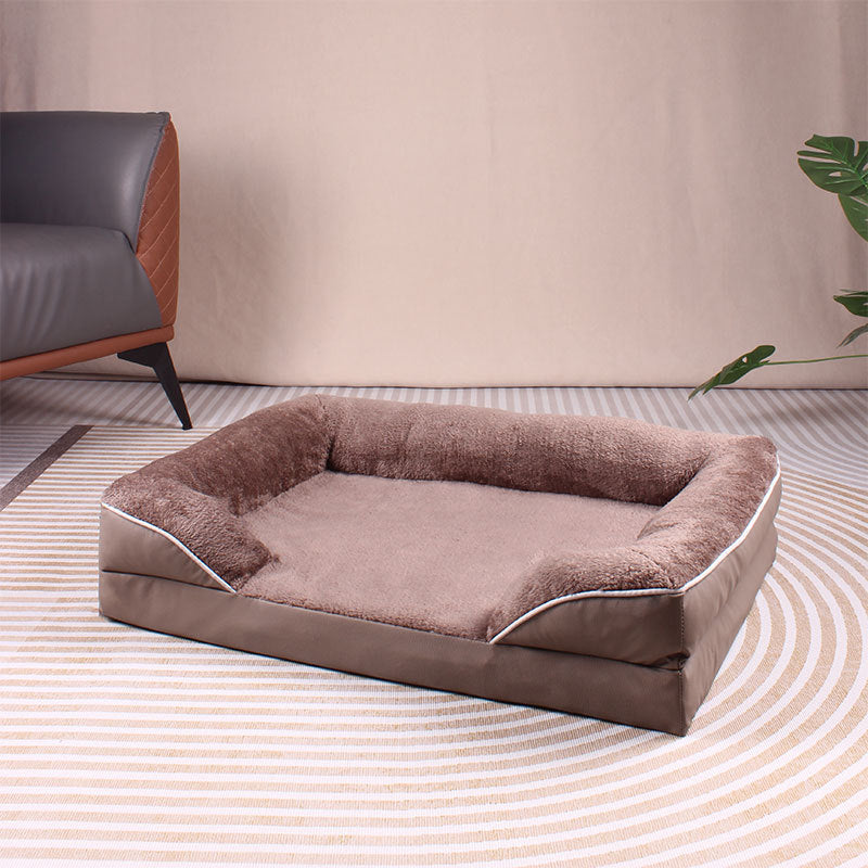 Cama cuadrada acolchada para perros