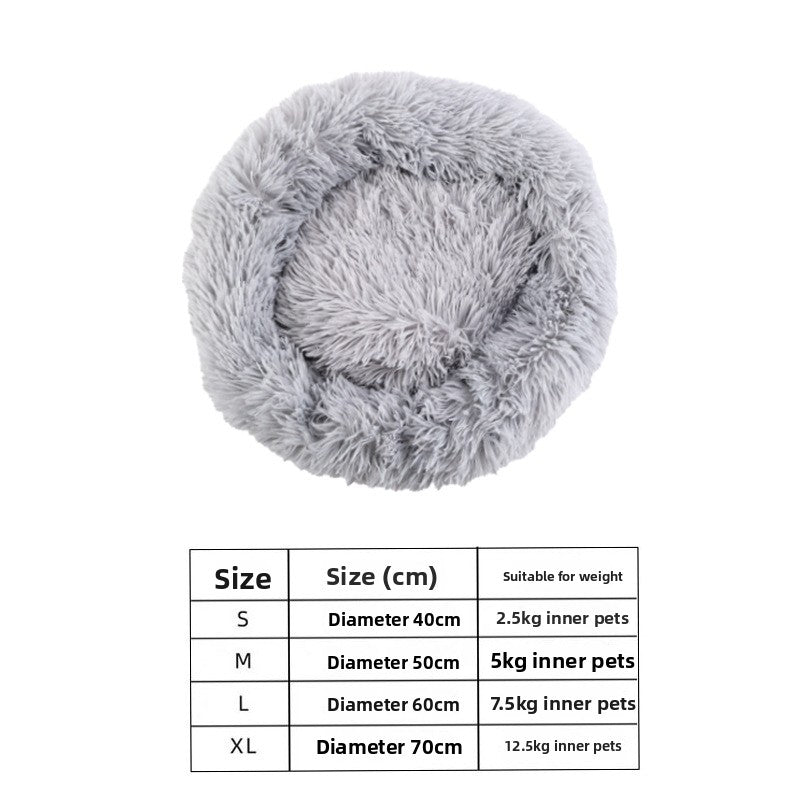 Cama mullida con forma de concha para perros y gatos