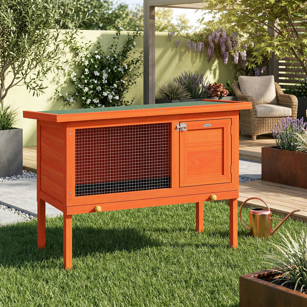 Conejera de madera elevada para exterior 90 × 45 × 65 cm