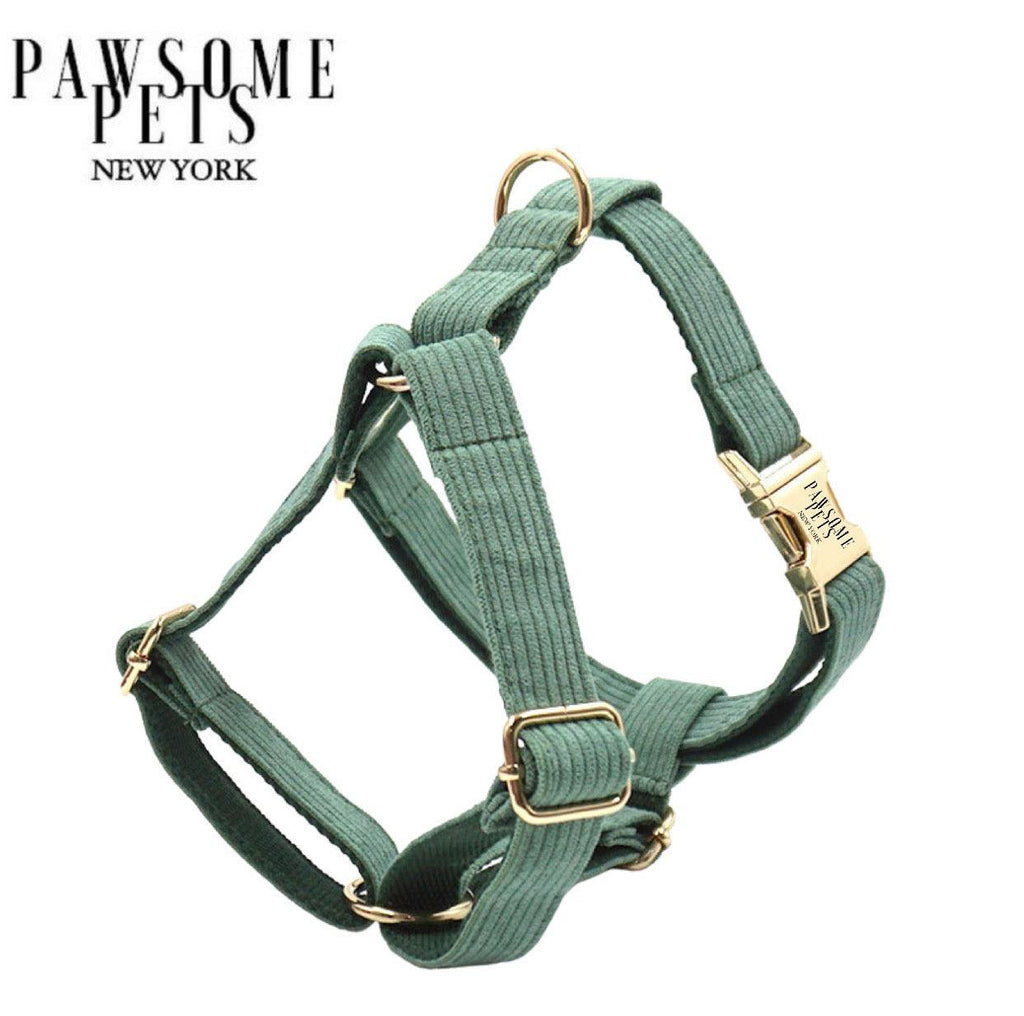 Arnés de paso Pawsome Pets New York verde oliva