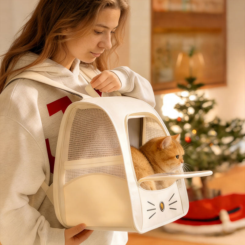 Mochila transportadora transpirable para perros y gatos, foto 5 de 11