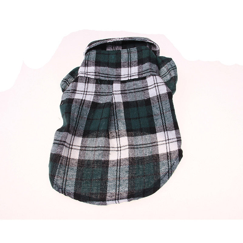 Camisa de cuadros para perros pequeños y medianos
