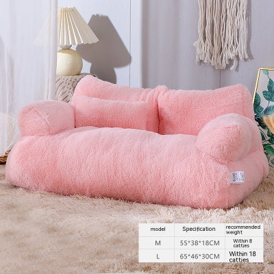 Cama sofá mullida para gatos con cojín