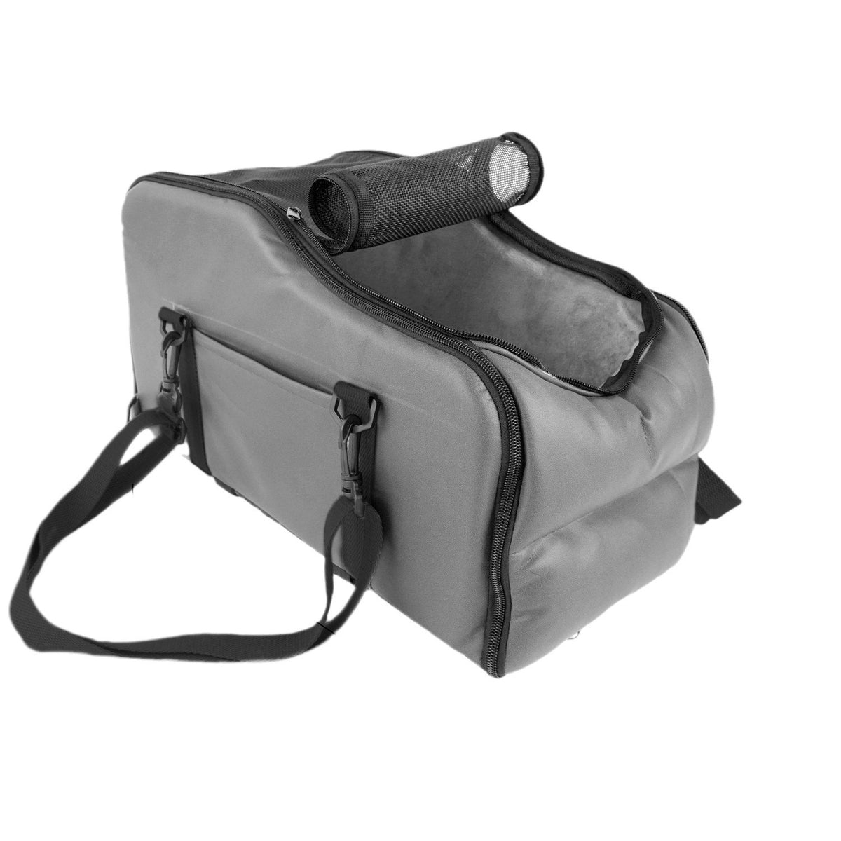 Asiento de coche para perros pequeños en consola central