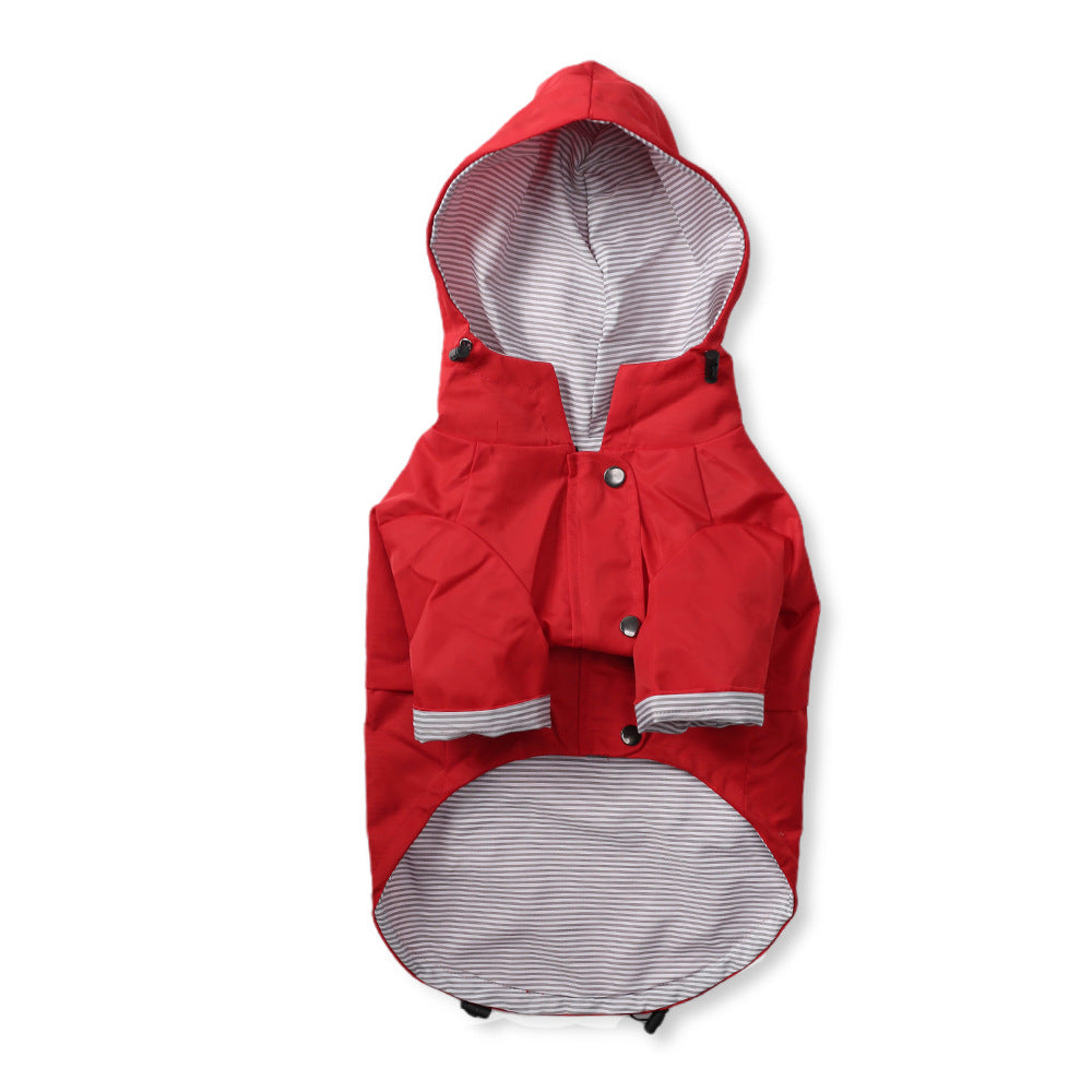 Chubasquero grueso de estilo británico retro para perros