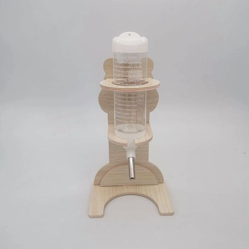 Soporte de madera con forma de osito para bebedero de hámster, foto 4 de 8