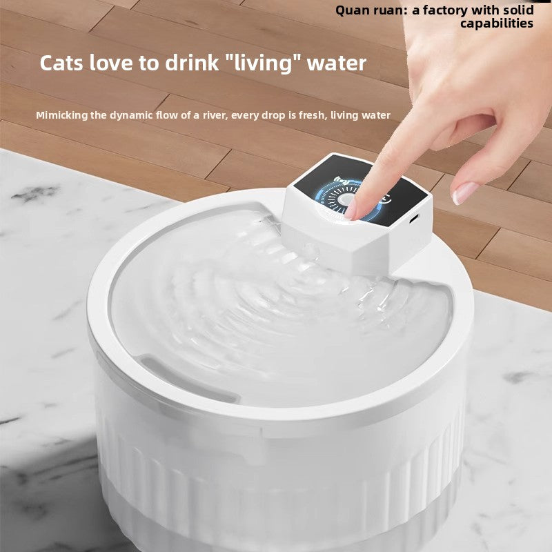 Fuente de agua inalámbrica para gatos con sensor