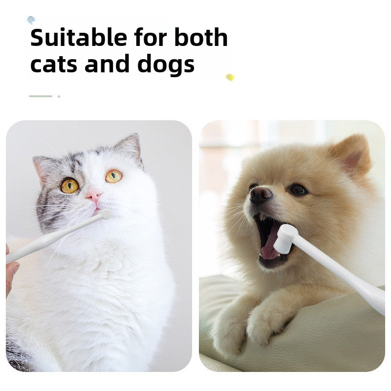 Cepillo de dientes de cerdas suaves para perros y gatos