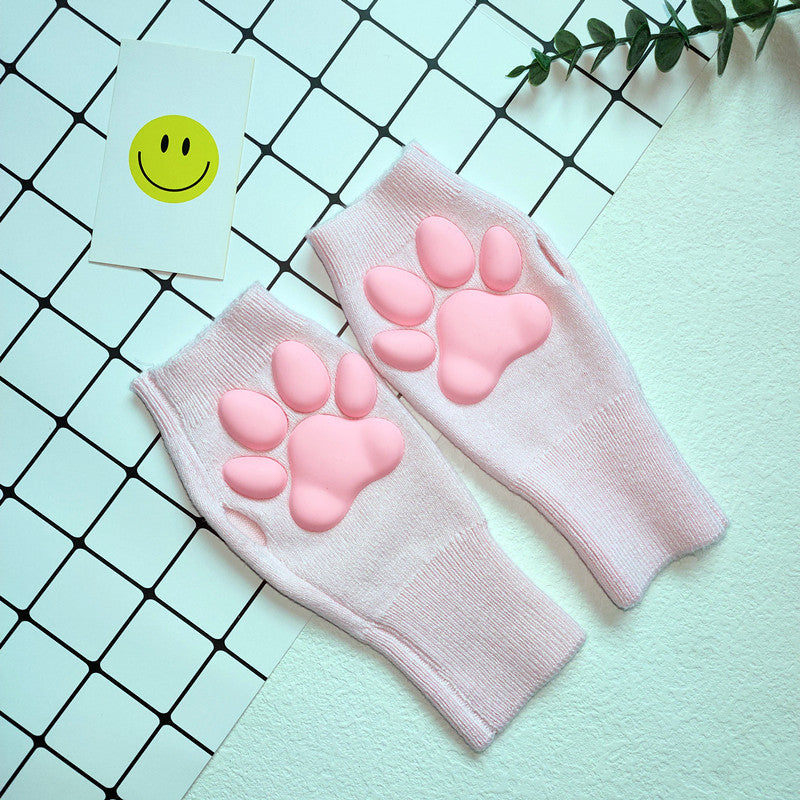 Calcetines con patas de gato 3D y almohadillas de silicona