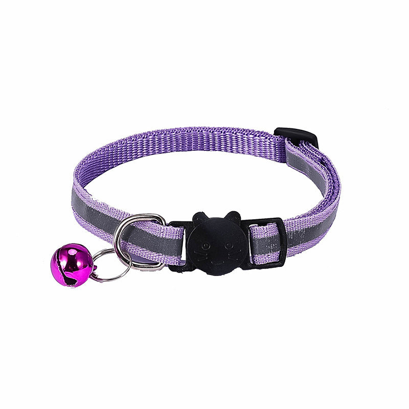 Collar reflectante para gatos con hebilla felina