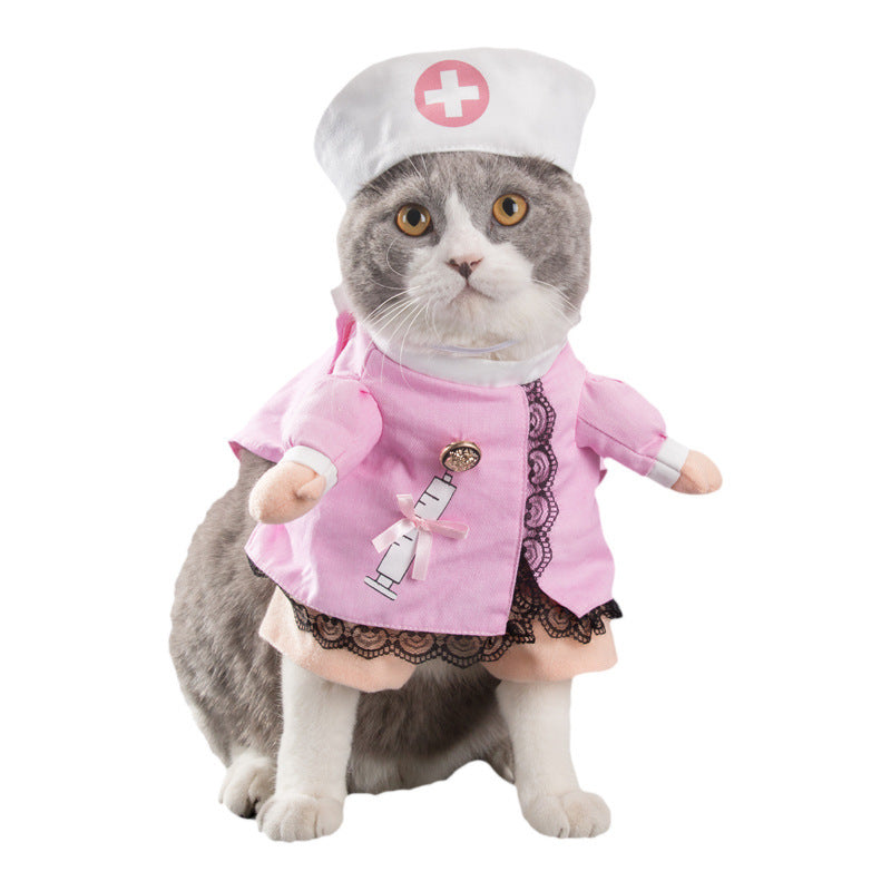 Disfraz divertido para gatos: policía, médico, pirata y más