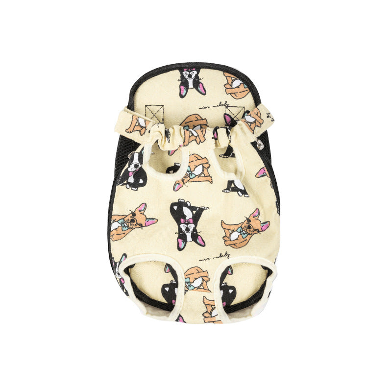 Mochila portabebés para perros y gatos, con patas fuera
