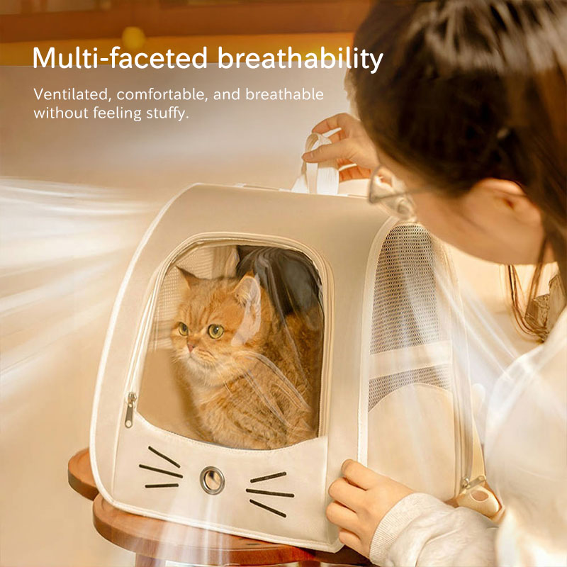 Mochila transportadora transpirable para perros y gatos, foto 9 de 11