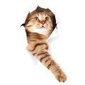 Pegatina de pared 3D con diseño de gato para baño