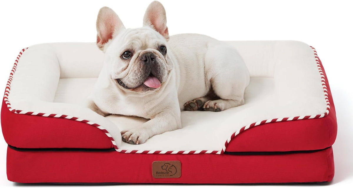 Cama cuadrada acolchada para perros