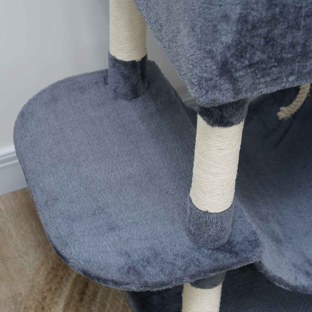 Árbol rascador para gatos de 206 cm con varios niveles, foto 4 de 9