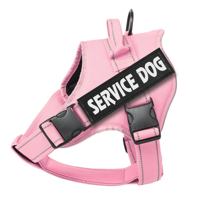 Arnés chaleco reflectante ajustable para perros medianos y grandes – Rosa polvo