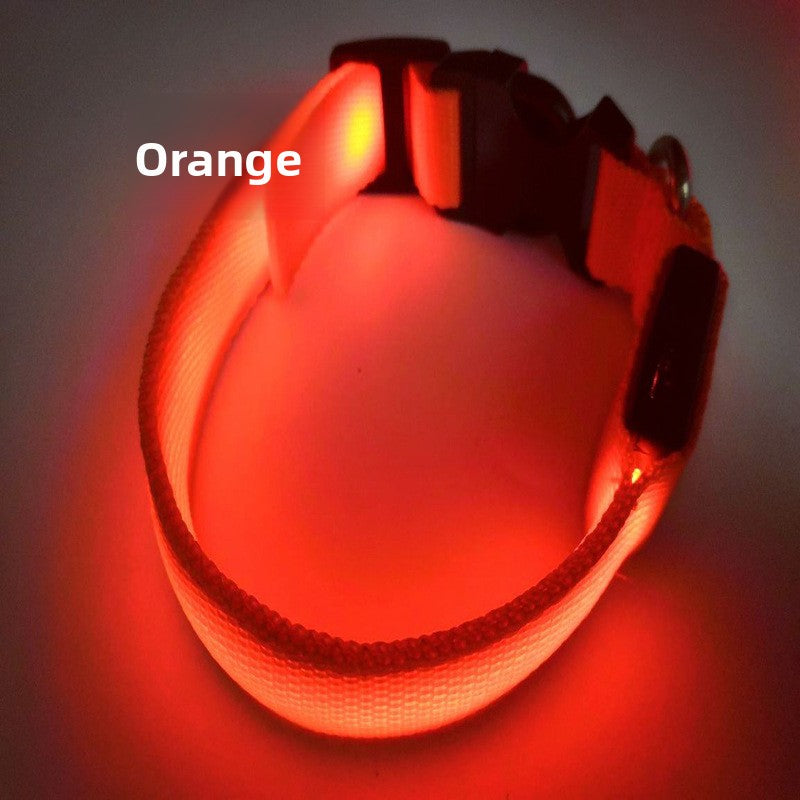 Collar LED recargable USB para perros