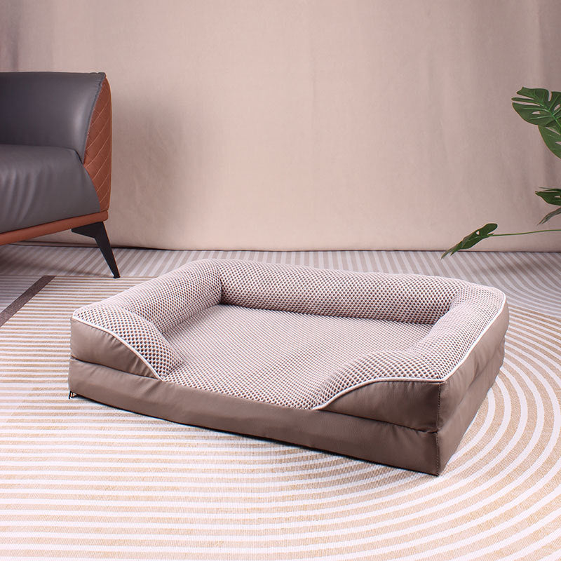 Cama cuadrada acolchada para perros