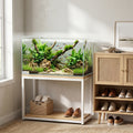 Acuario de vidrio templado de 43 litros con base