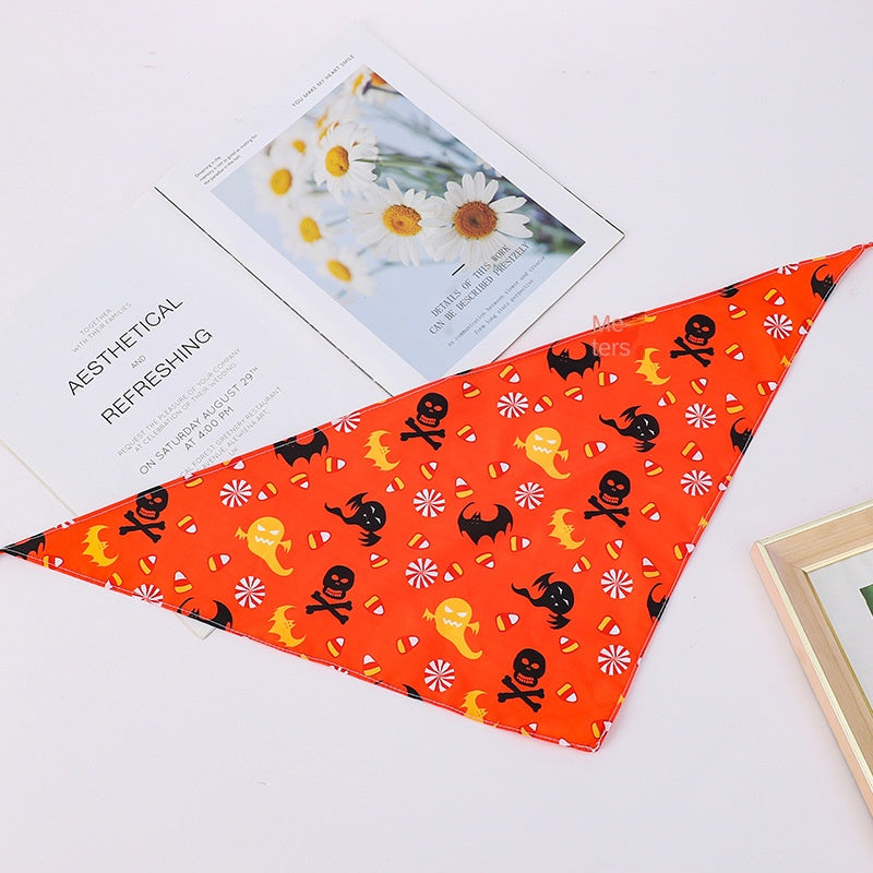 Bandana de nylon para perros y gatos con diseño festivo