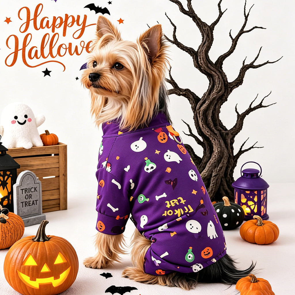 Pijama morado para perros y gatos