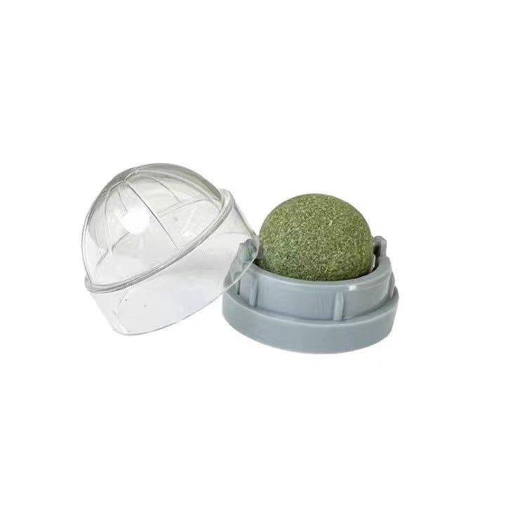 Pelota giratoria de hierba gatera para gatos