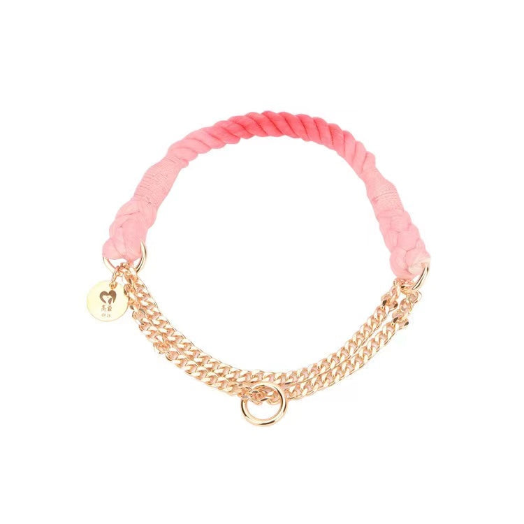 Collar de cuerda Pawsome Pets New York en rojo fresa