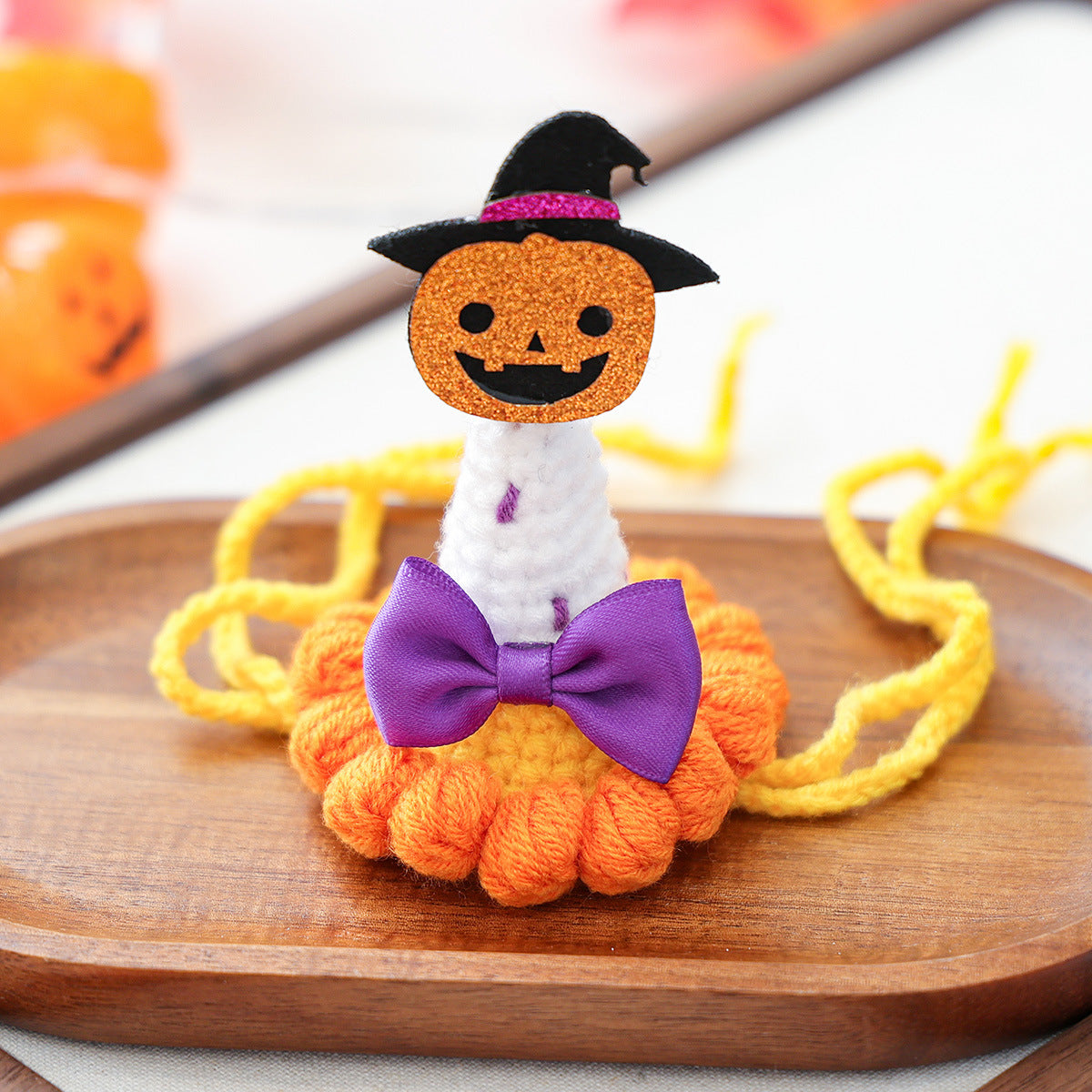 Gorro de Halloween para perros y gatos pequeños – Cabeza de calabaza