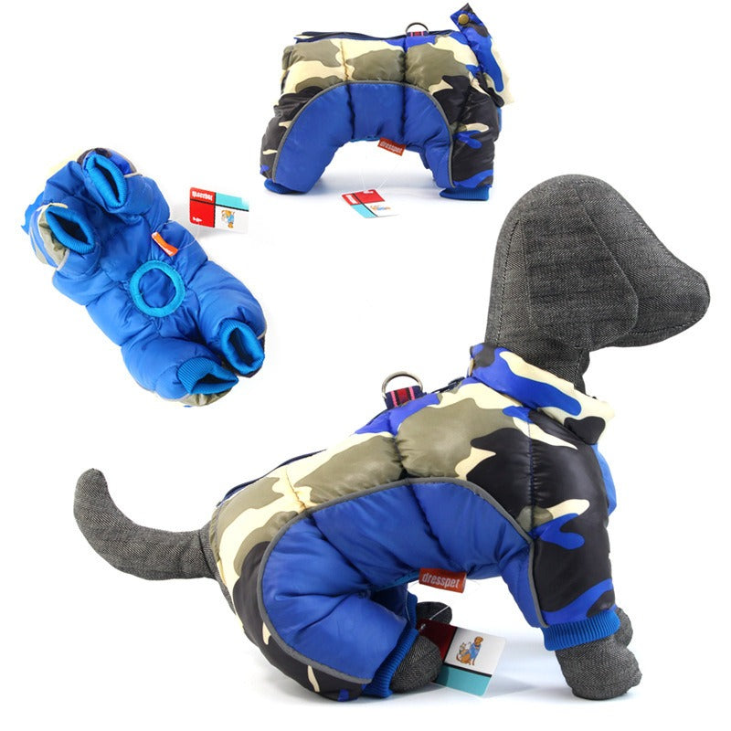 Abrigo acolchado impermeable para perros