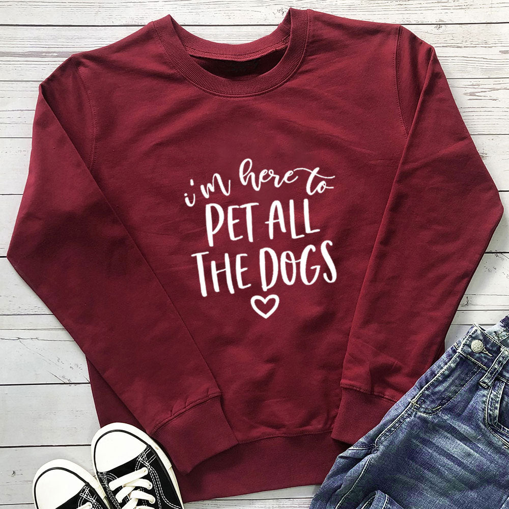 Sudadera de mujer con estampado Pet All The Dogs