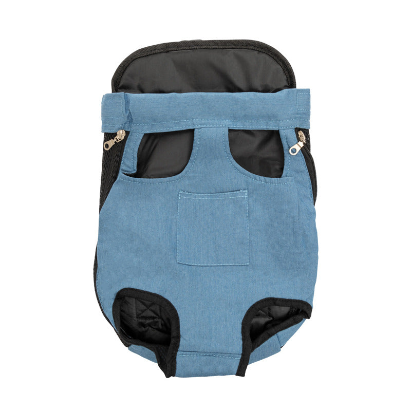 Mochila portabebés para perros y gatos, con patas fuera
