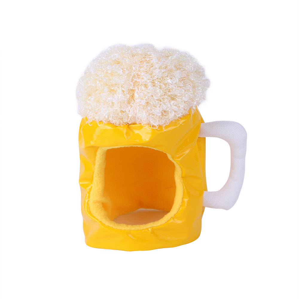 Sombrero con forma de cerveza para perros y gatos