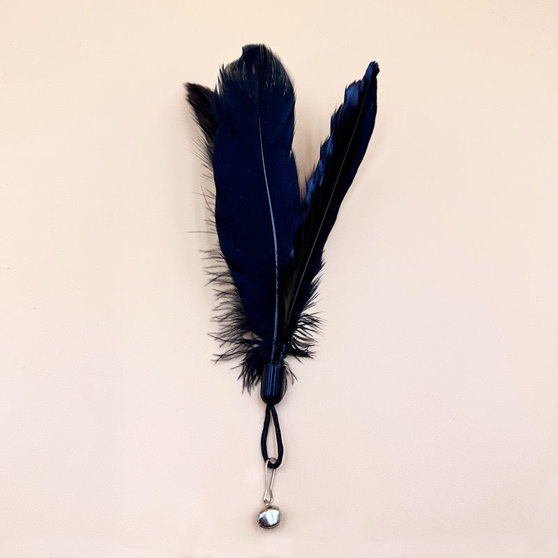 Juguete para gatos con plumas y ventosa