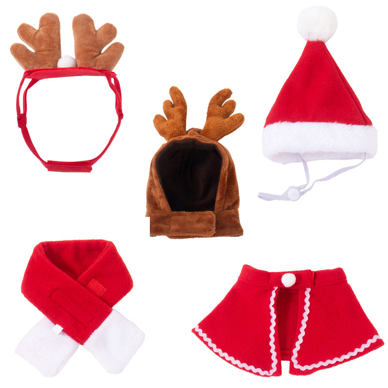 Disfraz navideño con capa para perros y gatos