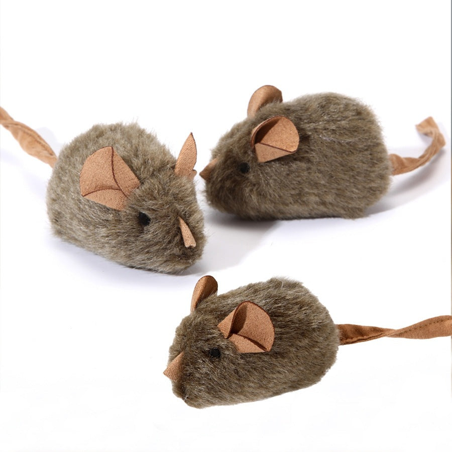Ratón de peluche con sensor inteligente y sonido para gatos