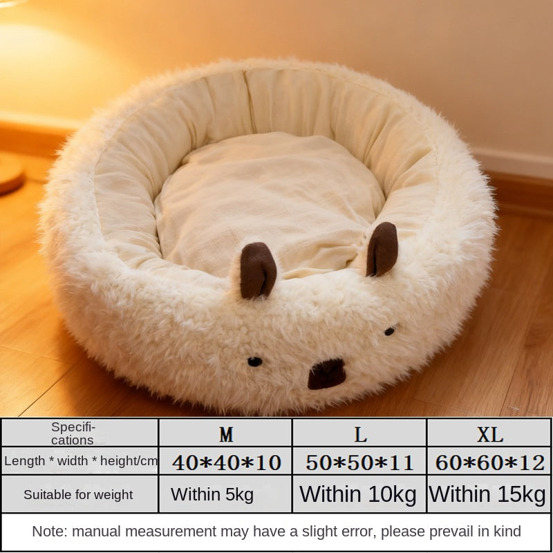 Cama nido cálida y lavable para perros