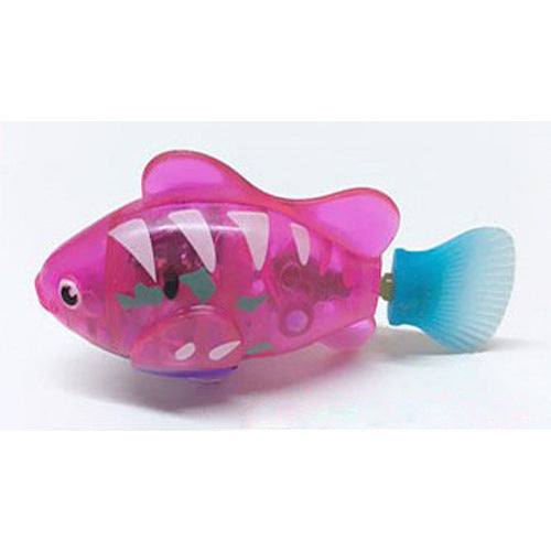 Pez robótico luminoso para jugar en el agua en color rosa