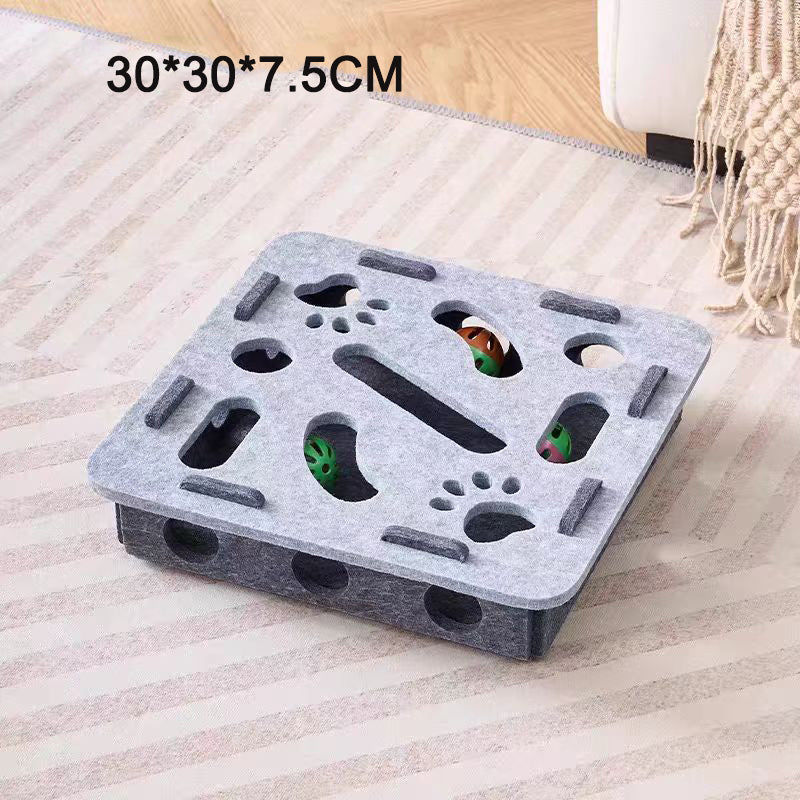 Juguete de fieltro para gatos con 3 cascabeles