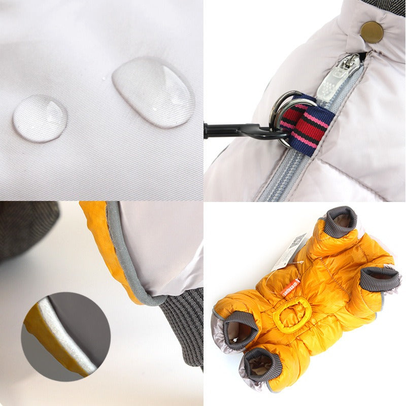 Abrigo acolchado impermeable para perros