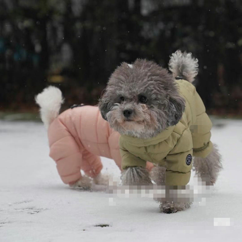 Abrigo de invierno de cuatro patas para perros pequeños