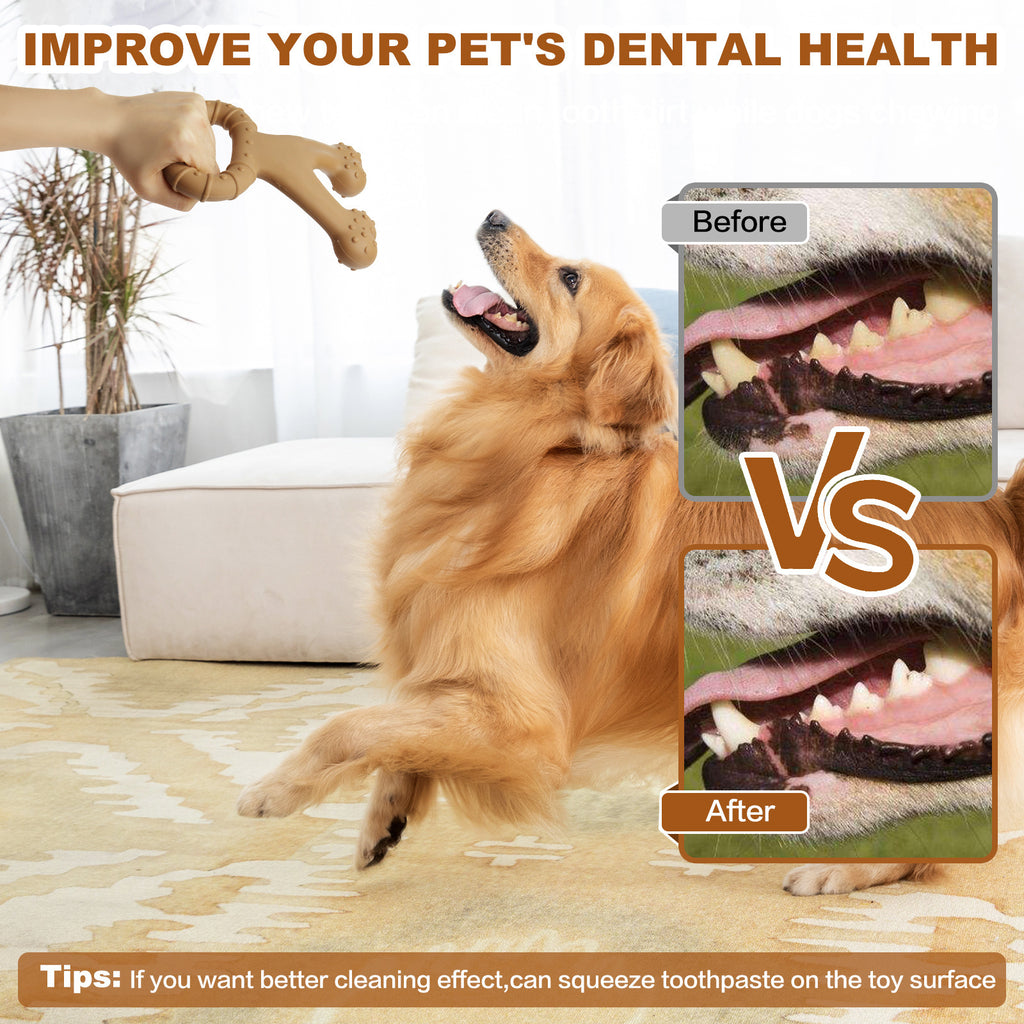 Mordedor de nailon indestructible para la salud dental de perros